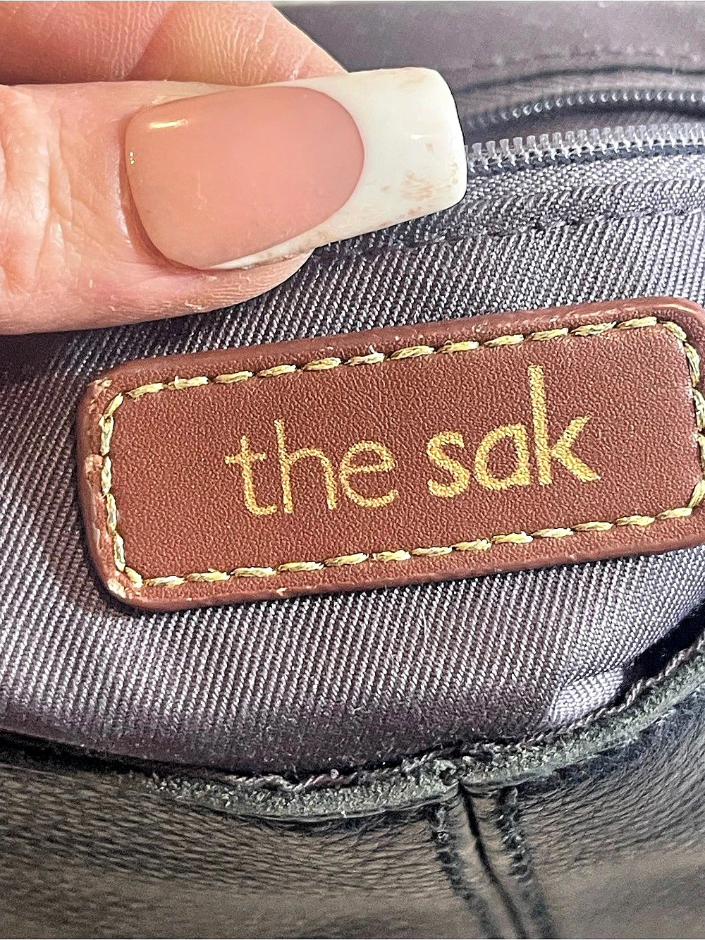 The Sak Black Leather Studded Crossbody Bag - Picture 8 of 8